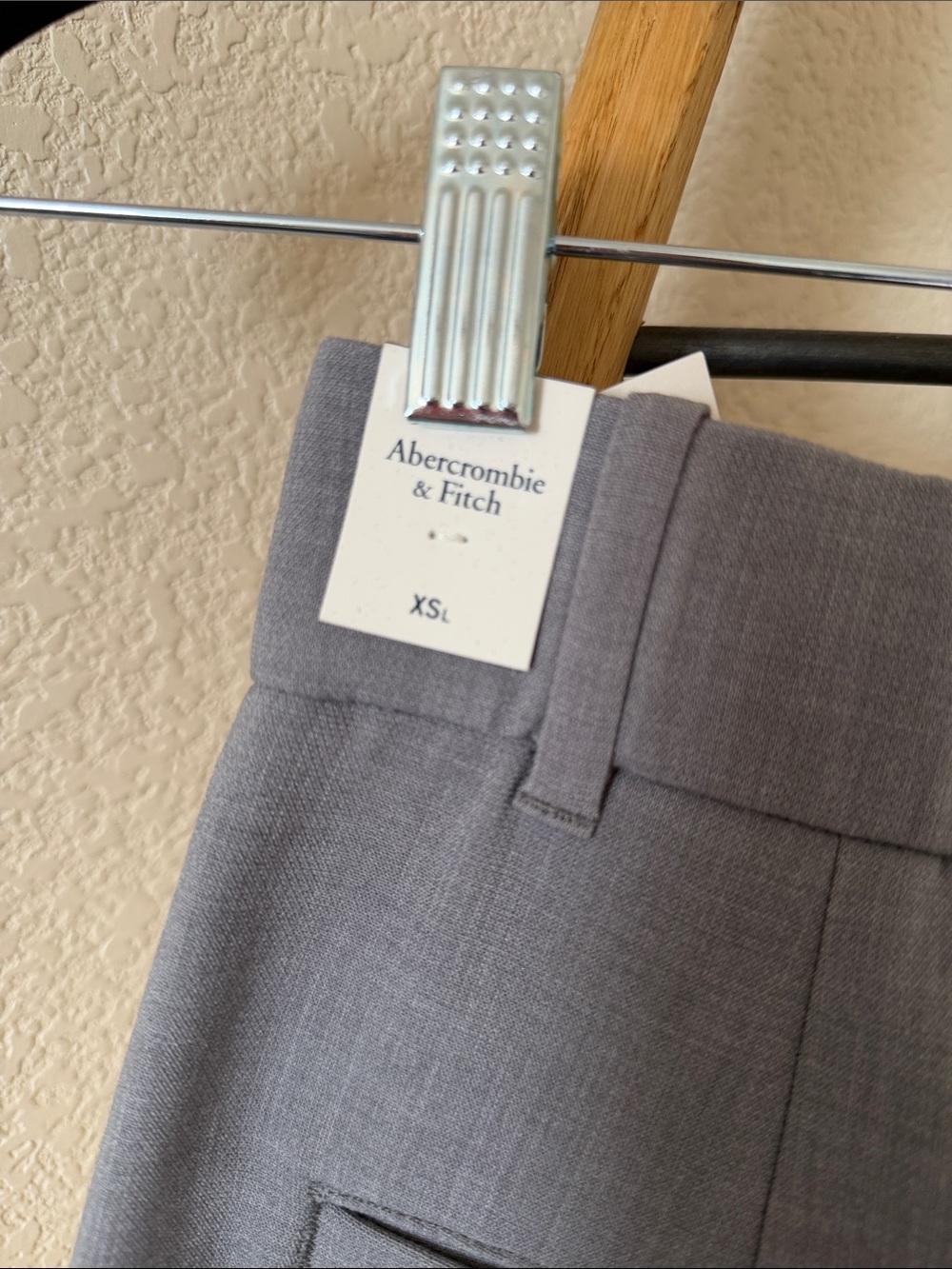 NWT Abercrombie & Fitch Sloan Tailored Wide-Leg Dress Pants in Gray - Picture 5 of 6